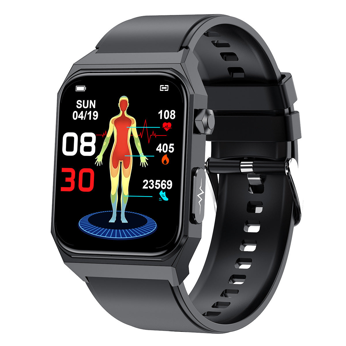 New E530 Blood Glucose Smart Watch ECG Blood Pressure Blood Oxygen Heart Rate Monitoring