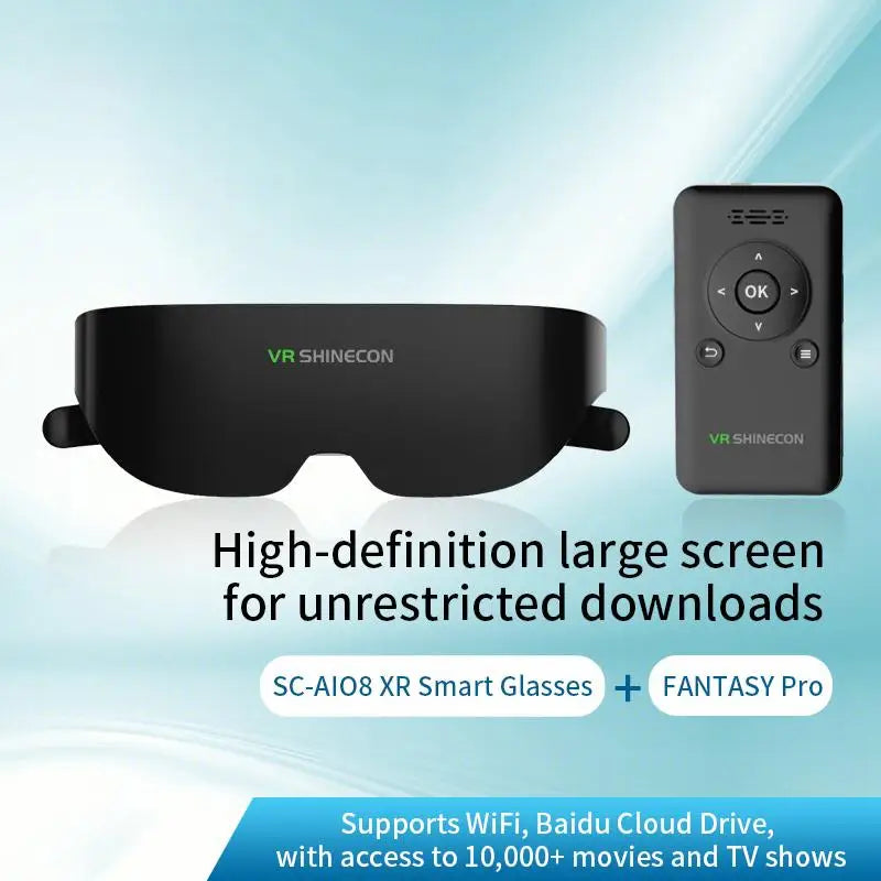 VR head set HD Movie Mobile Smart Screen Android WIFI 3D visor 4K VR Glasses Portable Adult Smart AR Glasses AIO8 FANTASY PRO